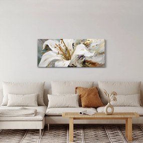 Obraz - Abstrakcia s ľaliou (120x50 cm)