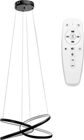 Toolight Toolight, LED stropné svietidlo 50cm, 32W + diaľkové ovládanie, G006-CP, čierna, OSW-09747