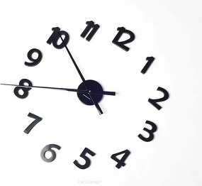 Nástenné hodiny ExitDesign Extender Numbers, čierne 140BB, 70-120cm