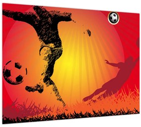 Sklenený obraz - Futbal (70x50 cm)
