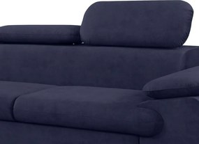 Rohová sedacia súprava Scala, tmavo modrá látka, ľavý roh
