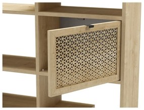 Knižnica v dekore duba v prírodnej farbe 95x170 cm Ecrin – Marckeric