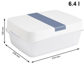 Špeciálny box na ovocie a zeleninu, s ventiláciou a filtrom, do chladničky, Fridge Fresh, 6,4 l - modrý