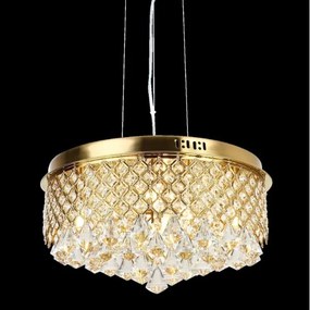 Luster na lanku AMAPOLI 7xG9/28W/230V pr. 45 cm zlatá