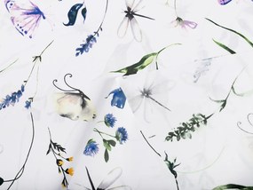 Biante Detský bavlnený záves Sandra SA-391 Lúčne kvietky s motýlikmi 150x250 cm