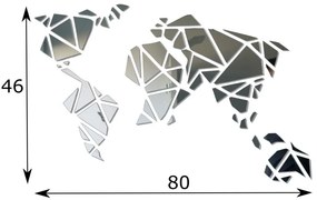Dizajnové zrkadlo do obývačky Mapa Sveta