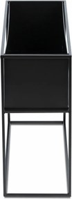 KOVOVÝ KVETINÁČ SO STOJANOM RECT 50X24X64 CM ČIERNA