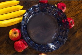 KRIŠTÁĽOVÁ MISKA BOHEMIA DIAMOND SMOKEY BLUE 325 MM