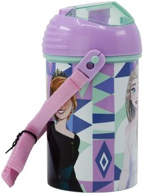 Plastová fľaša na pitie s viečkom Ľadové kráľovstvo - Frozen - 450 ml