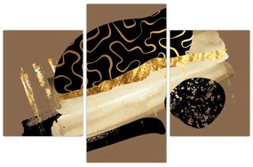 Obraz - Abstrakcia golden brown N⁰3 (90x60 cm)
