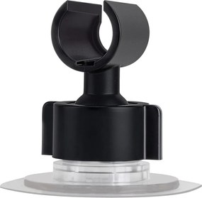 Čierny plastový držiak na sprchu bez vŕtania Libertà – Wenko