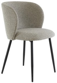Sivé čalúnené jedálenské kreslo Elyna – Light &amp; Living