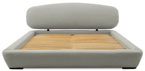 Svetlosivá čalúnená dvojlôžková posteľ s roštom 160x200 cm Odette – Scandic