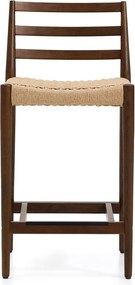 Hnedá/v prírodnej farbe barová stolička z dubového dreva (výška sedadla 65 cm) Analy – Kave Home