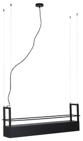 Inteligentné závesné svietidlo čierne s poličkou vrátane 4 Wifi GU10 - Cage Rack