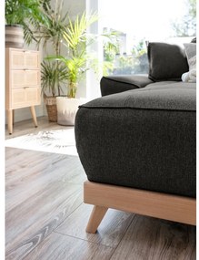 Tmavosivá rozkladacia variabilná rohová pohovka Miuform Dazzling Daisy