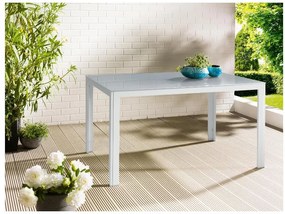 Livarno home Hliníkový záhradný stôl Houston + Hliníkové kreslo Houston s vysokým operadlom, 4 kusy  (800008273)