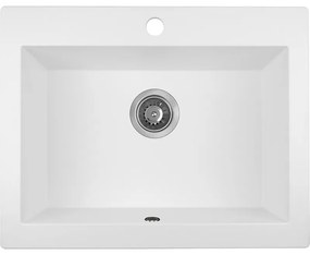 Laveo Komodo, 1-komorový granitový drez 635x490x221 mm, biela, LAV-SBK_610T