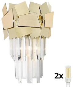 Brilagi - LED Krištáľové nástenné svietidlo MIRAGE 2xG9/42W/230V