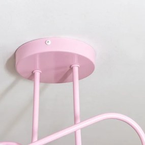 Prisadený luster OXFORD 2xE27/15W/230V ružový