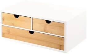 Kesper 58956 Organizér s 3 priehradkami bambus, 33 x 21 x 14 cm