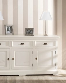 Komoda Dorothee 6 zásuviek, white&amp;natural