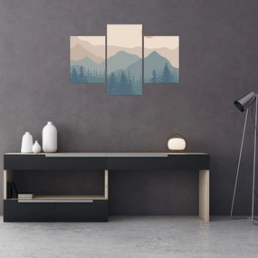 Obraz - Tyrkysové hory N⁰1 (90x60 cm)