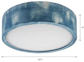 Brilagi - Stropné svietidlo PINO 1xE27/15W/230V borovica/modrá pr. 27,5 cm