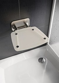 Sprchové sedátko Ravak OVO B sklopné š. 36 cm priesvitne biela B8F0000052