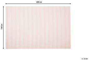 Vonkajší koberec 140 x 200 cm ružový AKYAR Beliani