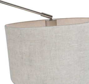 Oceľové závesné svietidlo s tienidlom 35 cm svetlosivá nastaviteľná 2-svetlo - Blitz