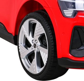 Ramiz Audi E-Tron Sportback pre deti červené + na diaľkové ovládanie + pohon 4x4 + pomalý štart + rádio MP3 + LED
