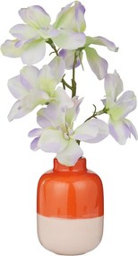 TWO TONE Váza 10 cm - oranžová/sv. ružová
