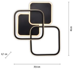 Leuchten Direkt 14117-18 - LED Stropné svietidlo SEVENT LED/36W/230V čierna