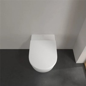 VILLEROY &amp; BOCH Subway 3.0 samostatne stojace WC s TwistFlush, s hlbokým splachovaním bez vnútorného okraja, 370 x 600 mm, Stone White, s povrchom CeramicPlus, 4671T0RW