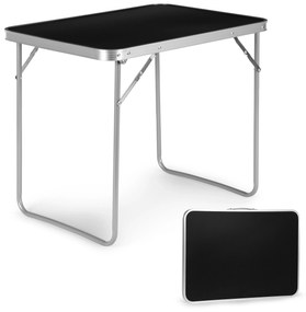 Turistický stolík, piknikový stôl, skladacia doska, 80x60 cm, čierna