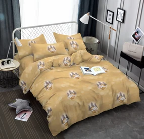 Obliečky z mikrovlákna STROMČEKY A OZDOBA žlté Rozmer obliečky: 2 ks 70 x 90 cm | 200 x 220 cm