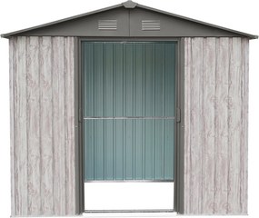 Záhradný domček BestBerg ZDB-4SD / 4,1 m² / 236 x 174 x 206 cm / dekor biele drevo / sivá