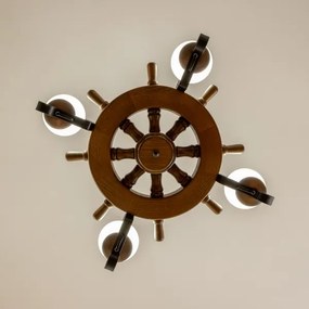 Brilagi - Luster na reťazi TIMONA 4xE14/40W/230V priemer 50 cm buk/orech