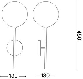 Ideal Lux - LED Nástenná lampa EQUINOXE 1xG4/2W/230V chróm/číra