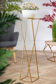STOJAN NA KVETINÁČ LOFT4 100X24X24 CM ZLATÁ