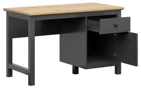 Písací stolík BRW Hesen BIU1D1S (grafit + dub artisan). Vlastná spoľahlivá doprava až k Vám domov. 1062503