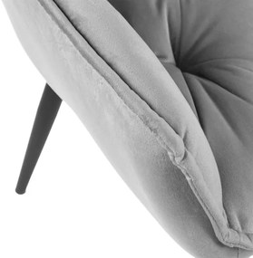 Jedálenská stolička CHERRY zamatová sivá ALL 999165