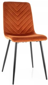 Jedálenská stolička Freville Velvet, oranžová