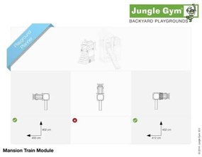 Ihrisko Jungle Mansion so šmykľavkou a modulom Train Module