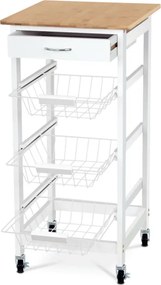 Servírovací stolík biely DR-043