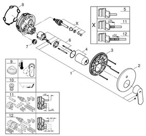 GROHE 24045000 - Batéria s dvojcestným prepínačom EUROSMART lesklý chróm