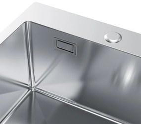 Erga HD, 1-komorový oceľový drez 460x450x210 mm, oceľová, ERG-MLS-HD4645