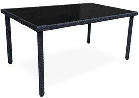 Stôl technoratan Dandy čierny 150 x 90 cm