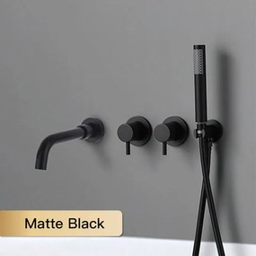 Minimalistická vaňová batéria Zavann Oválna Čierna